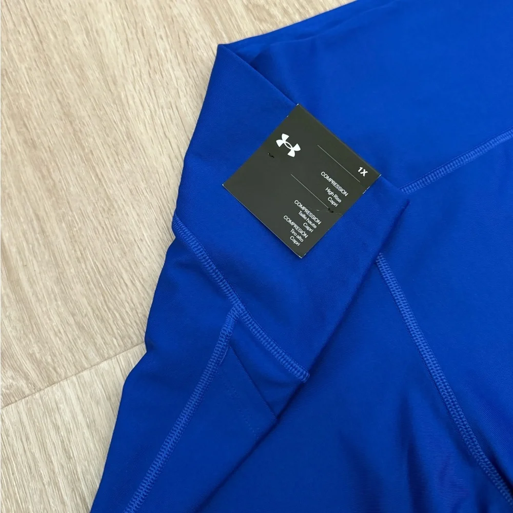 NWT Under Armour Women's UA Fly Fast Capri Team Royal 1X Side Pocket Legging - Picture 3 of 10